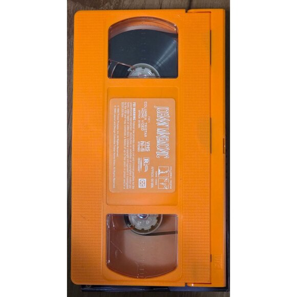 Johnny Mnemonic (VHS, 1995) Columbia Tristar Orange Tape Keanu Reeves Cyberpunk - Picture 2 of 5